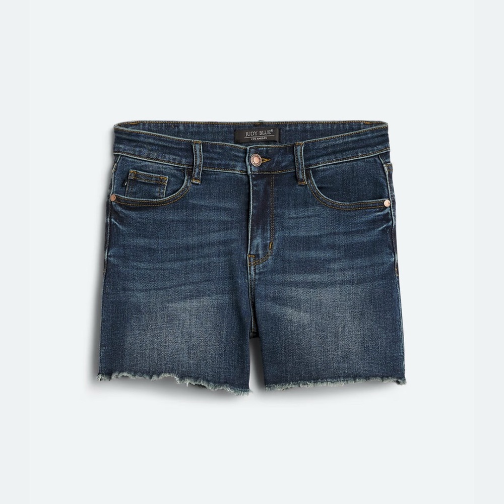 Judy Blue Denim Blue Women's Shorts, Lucas High Rise Denim Jean Shorts